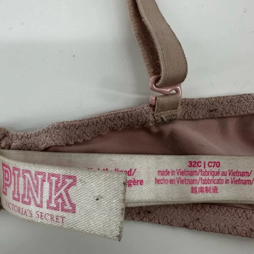 PINK Victoria's Secret Wear Everywhere Lightly Lined Bra Underwired Pink 32C